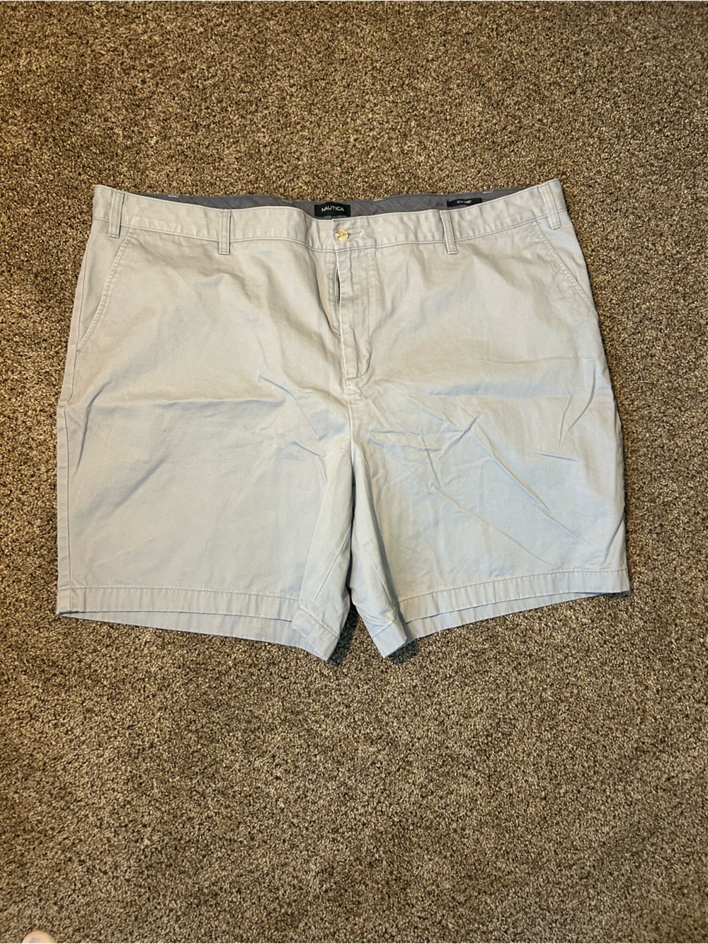 Nautica Light Gray Flat Front Men's Shorts